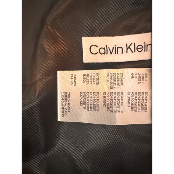 Calvin Klein L Men's Quilted Baseball Jacket Rib-Knit Trim Quilted Bomber Jacket - Picture 6 of 10